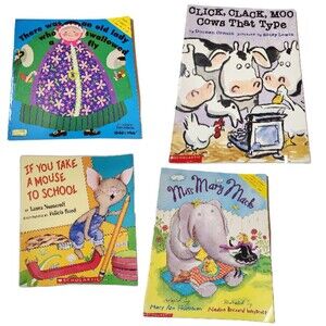 Scholastic & Child’s Play Big Book Bundle Miss Mary Mack, Mouse to School +